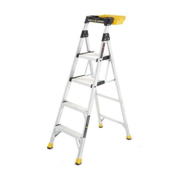Commercial 5 1/2 ft Aluminum 4-Tier Step Ladder 78207